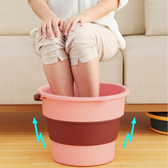 17L Folding Water Bucket Outdoor Fishing Bucket Portable Plastic Bucket