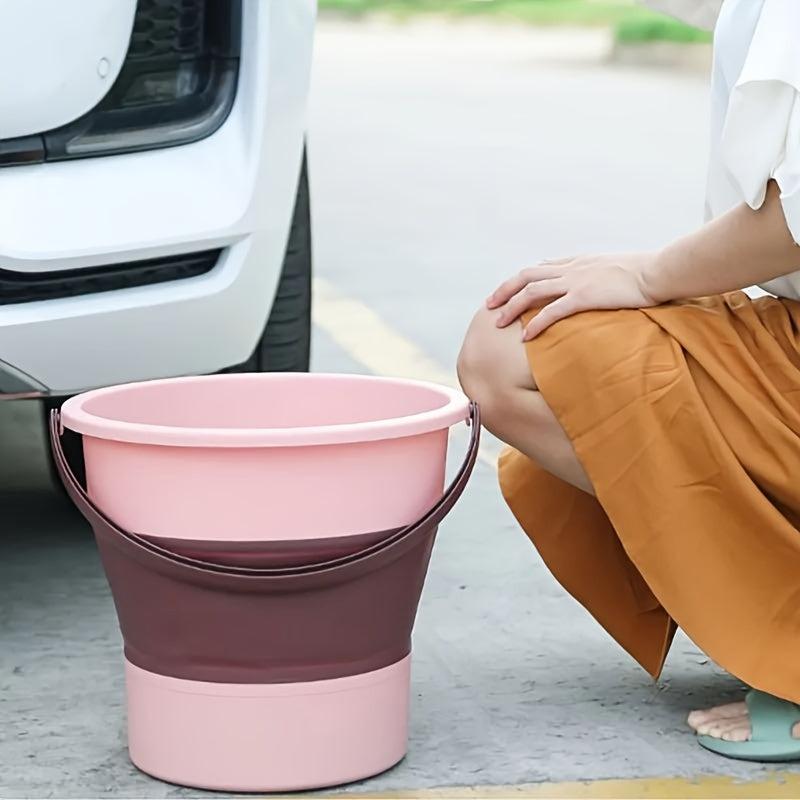 17L Folding Water Bucket Outdoor Fishing Bucket Portable Plastic Bucket