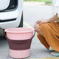 17L Folding Water Bucket Outdoor Fishing Bucket Portable Plastic Bucket