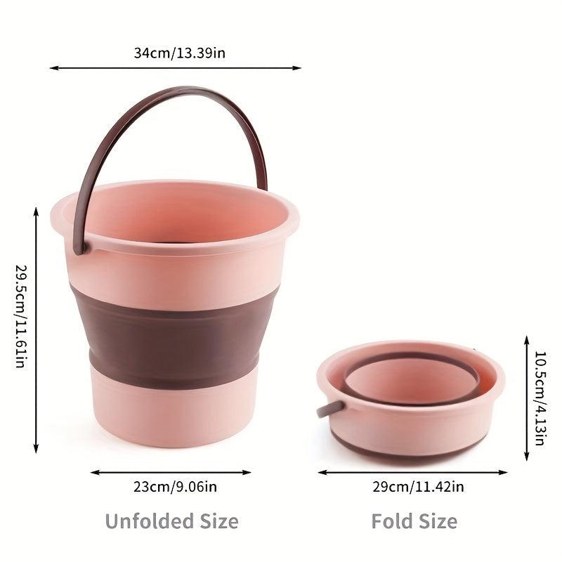 17L Folding Water Bucket Outdoor Fishing Bucket Portable Plastic Bucket