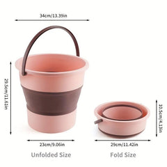 17L Folding Water Bucket Outdoor Fishing Bucket Portable Plastic Bucket