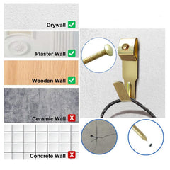 55pcs Metal Reinforced Picture Frame Hook Combo Box
