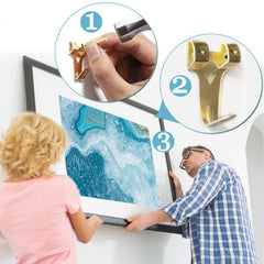 55pcs Metal Reinforced Picture Frame Hook Combo Box
