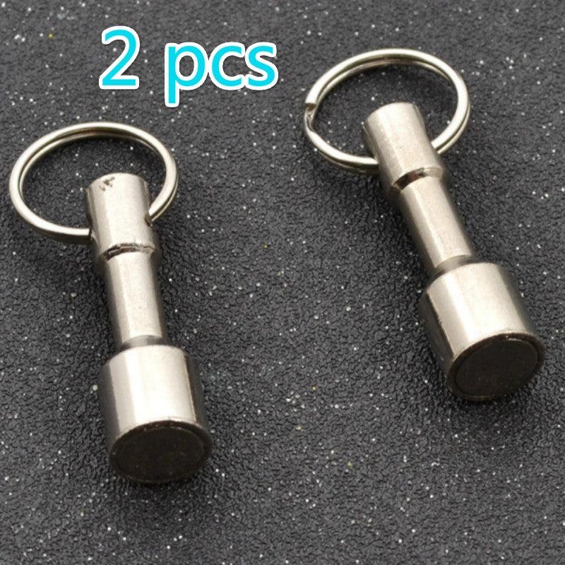 2pcs Neodymium Hook Magnets Key Chain Test Holder