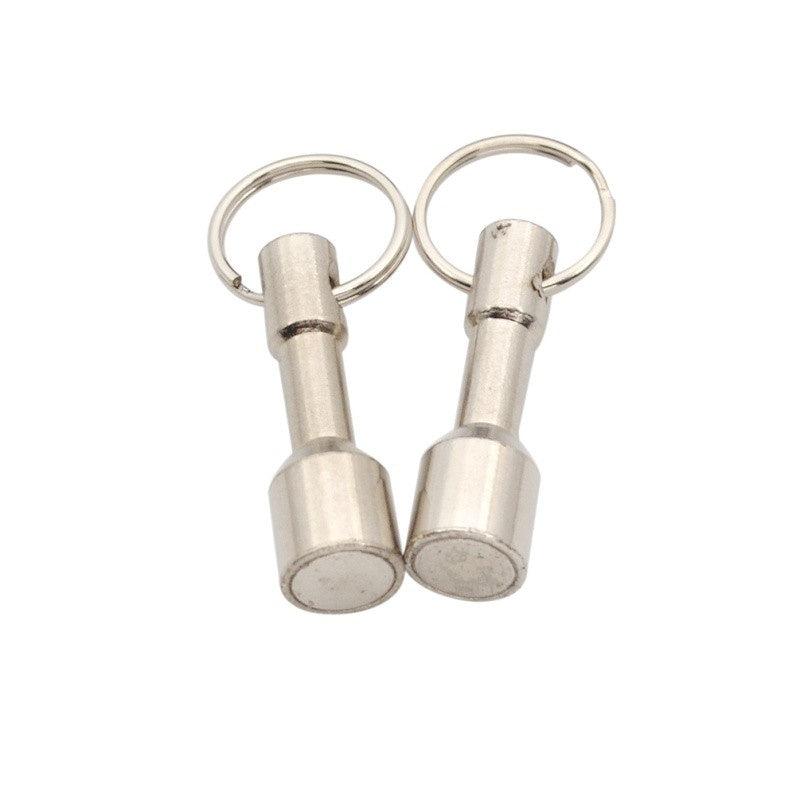 2pcs Neodymium Hook Magnets Key Chain Test Holder