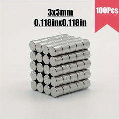 100pcs N35 NdFeB Round Neodymium Magnet 3x3mm