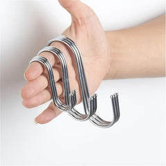10pcs Stainless Steel S Hooks Heavy Duty Durable S Shaped Hooks for Kitchen