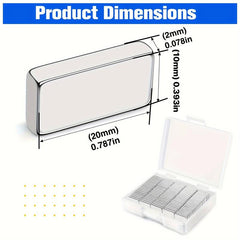 30pcs 20x10x2mm N35 Neodymium Magnet Strong Magnetic Force High Strength