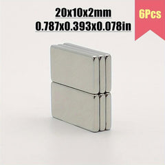 30pcs 20x10x2mm N35 Neodymium Magnet Strong Magnetic Force High Strength