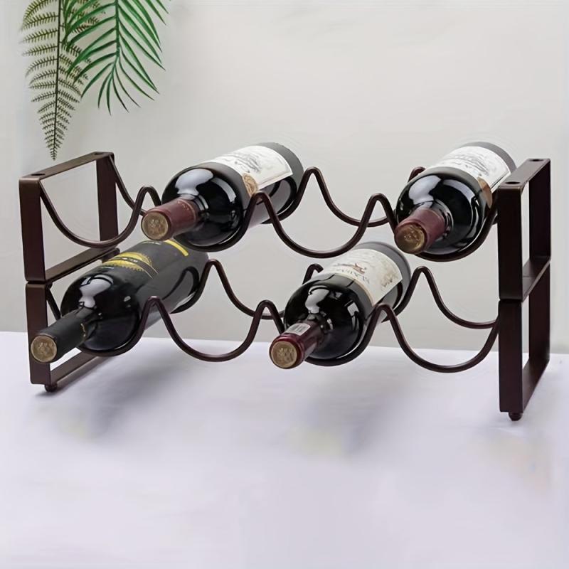 Creative Red Wine Wine Rack Shelf Living Room Wine Cabinet Table Decorations