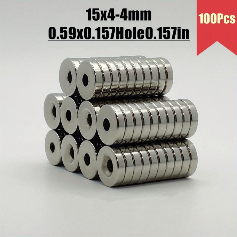 15x4mm Hole 4mm Neodymium Magnets 10-100Pcs
