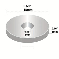 15x4mm Hole 4mm Neodymium Magnets 10-100Pcs