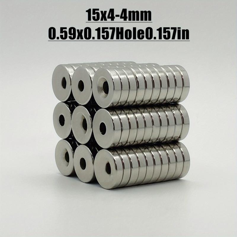 15x4mm Hole 4mm Neodymium Magnets 10-100Pcs