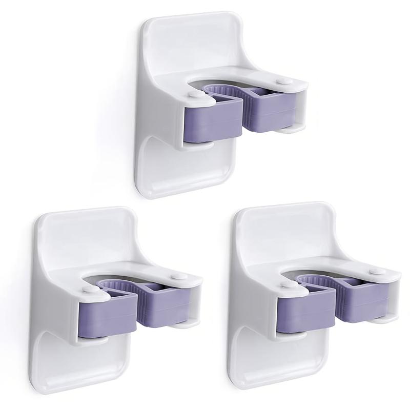 Sturdy Broom Holder Wall Mount Self Adhesive No Drilling