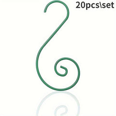 20pcs Christmas Ornaments Hooks S-Shaped Tree Hanger Stainless Steel