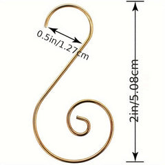 20pcs Christmas Ornaments Hooks S-Shaped Tree Hanger Stainless Steel