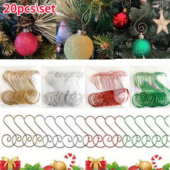 20pcs Christmas Ornaments Hooks S-Shaped Tree Hanger Stainless Steel