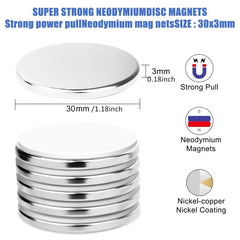 Strong Magnet 30 X 3 Mm 8 KG Pull Neodymium Magnets