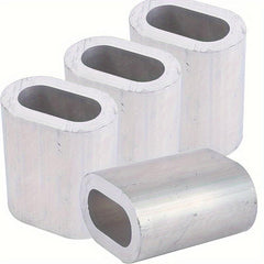 Aluminum Wire Rope Clamp Oval Hole Single Hole 36pcs