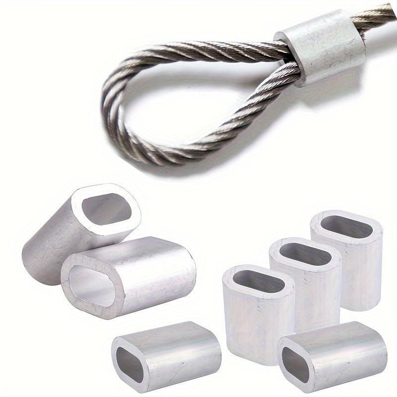 Aluminum Wire Rope Clamp Oval Hole Single Hole 36pcs