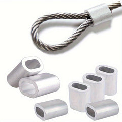 Aluminum Wire Rope Clamp Oval Hole Single Hole 36pcs