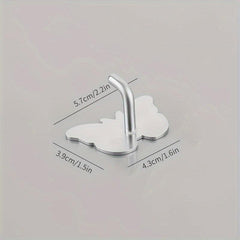 Multifunctional Silver Butterfly Hook Punch Coat Holder Bathroom Towel Hook