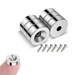 6pcs 15x5 4mm Neodymium Magnets with Screws