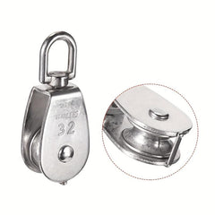 2pcs M32 Single Pulley Roller 551Ibs Stainless Steel