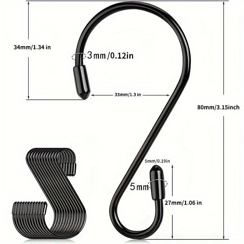 12pcs Heavy Duty S Hooks Steel Hanging Hooks