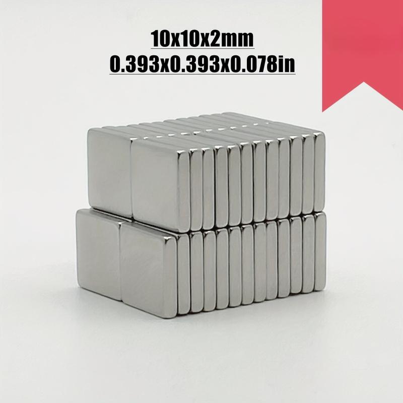5pcs Neodymium Magnets Heavy Duty 10x10x2mm for Refrigerator Cabinets