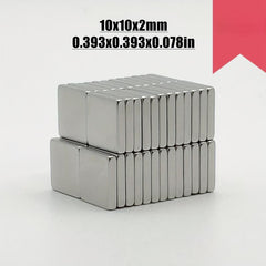 5pcs Neodymium Magnets Heavy Duty 10x10x2mm for Refrigerator Cabinets