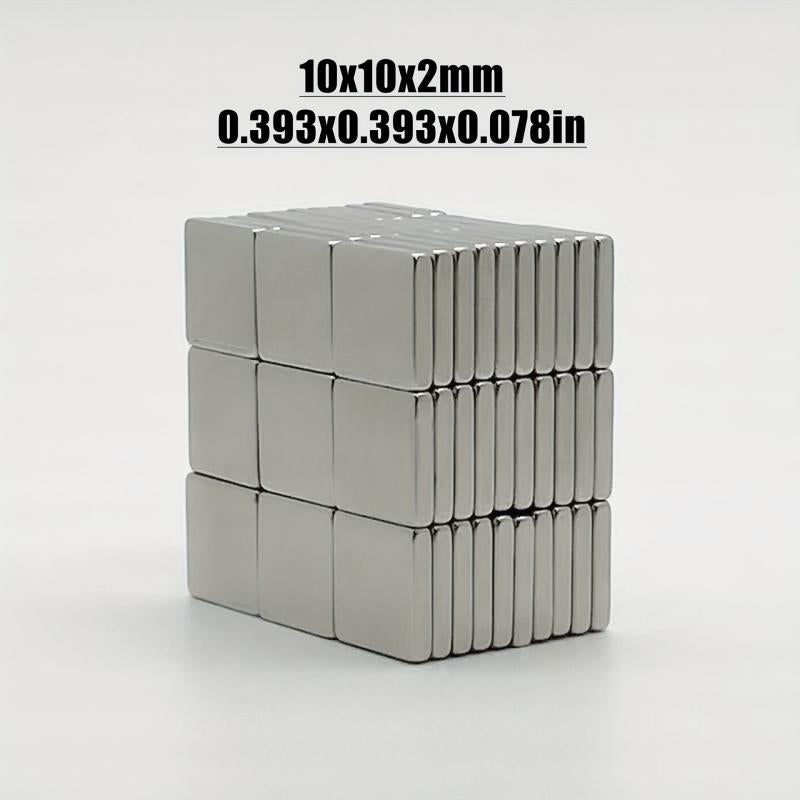 5pcs Neodymium Magnets Heavy Duty 10x10x2mm for Refrigerator Cabinets