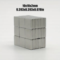 5pcs Neodymium Magnets Heavy Duty 10x10x2mm for Refrigerator Cabinets