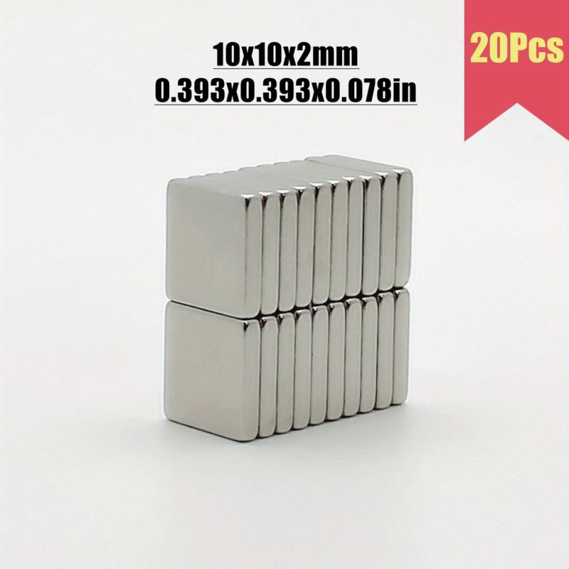 5pcs Neodymium Magnets Heavy Duty 10x10x2mm for Refrigerator Cabinets