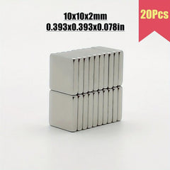 5pcs Neodymium Magnets Heavy Duty 10x10x2mm for Refrigerator Cabinets