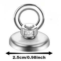 2pcs Stainless Steel Lifting Ring Magnet 41LBS 19KG