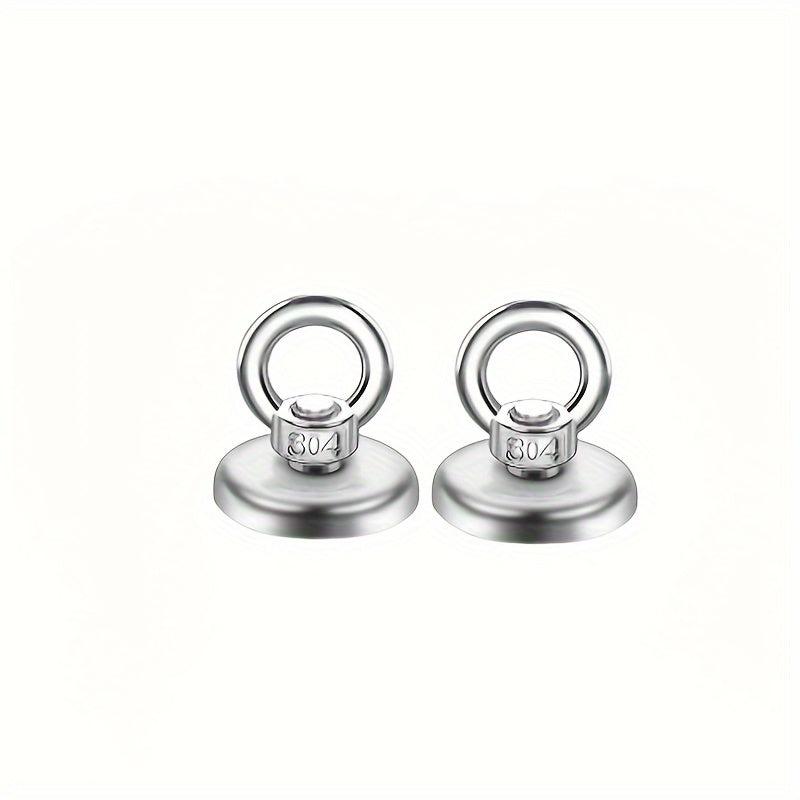 2pcs Stainless Steel Lifting Ring Magnet 41LBS 19KG