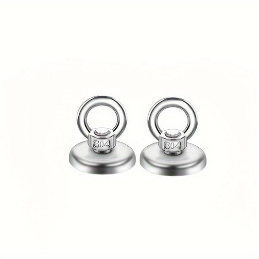 2pcs Stainless Steel Lifting Ring Magnet 41LBS 19KG