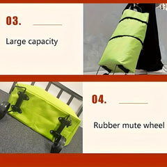 Folding Hand Trolley Shopping Cart Wheeled Bag Oxford Cloth