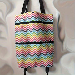 Folding Hand Trolley Shopping Cart Wheeled Bag Oxford Cloth