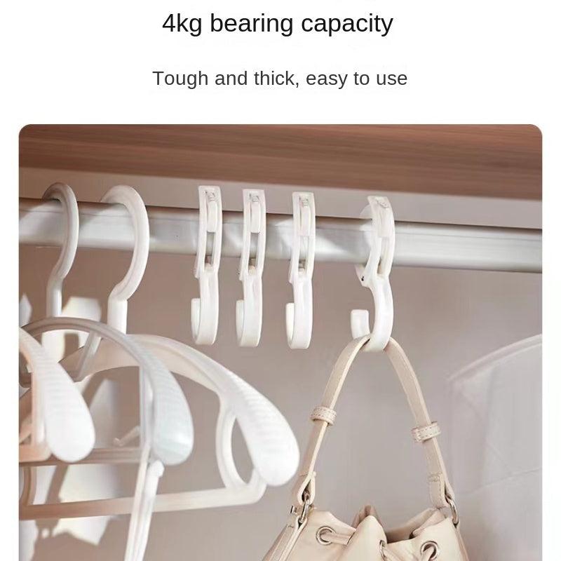 5pcs S Hook Plastic Adjustable Strong Hook Wardrobe Hanging Clothes Bags