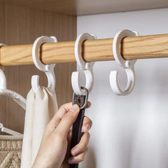 5pcs S Hook Plastic Adjustable Strong Hook Wardrobe Hanging Clothes Bags