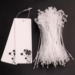1000pcs Transparent Loop Pins Safety Threads, 4cm Length