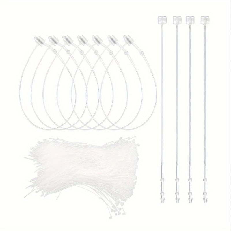 1000pcs Transparent Loop Pins Safety Threads, 4cm Length