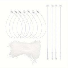 1000pcs Transparent Loop Pins Safety Threads, 4cm Length