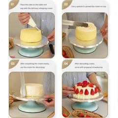 Aluminum Cake Turntable 25.4x30.48cm for Pastry Cupcake Decorations