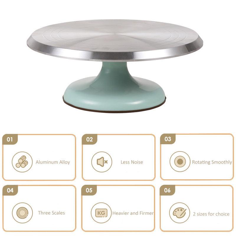 Aluminum Cake Turntable 25.4x30.48cm for Pastry Cupcake Decorations