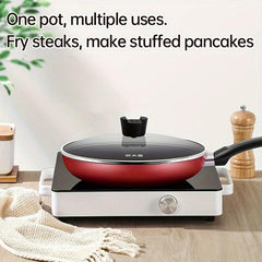 COOKER KING Non-Stick Frying Pan with Glass Lid