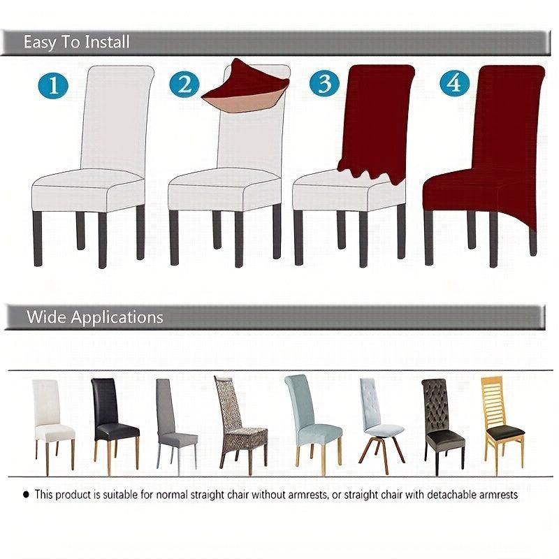 4pcs Dining Chair Cover Seat Cover Golden Chair Outdoor
