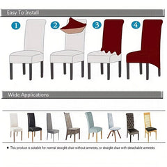 4pcs Dining Chair Cover Seat Cover Golden Chair Outdoor